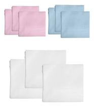 Kit 3 Cueiros Bebê Flanelado Liso 100% Algodão Berçinho Kit 3 Cueiros Bebê Flanelado Liso 100% Algodão Berçinho