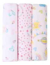 Kit 3 Cueiros Flanelado 80X80cm Estampados Grande Macio Papi/karinho 80X80CM Kit 3 Cueiros Flanelado 80X80cm Estampados Grande Macio Papi/karinho 80X80CM