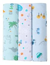 Kit 3 Cueiros Flanelado 80X80cm Estampados Grande Macio Papi/karinho 80X80CM Kit 3 Cueiros Flanelado 80X80cm Estampados Grande Macio Papi/karinho 80X80CM