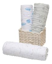 Kit 3 Cueiros Grandes Swaddle Soft Bamboo 120cm X 120cm Mami