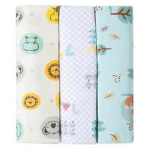 Kit 3 Cueiros Manta Flanelado Dois Lados Bebê Menino Menina - Papi Karinho Kit 3 Cueiros Manta Flanelado Dois Lados Bebê Menino Menina - Papi Karinho