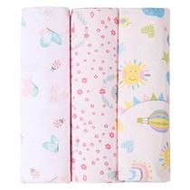 Kit 3 Cueiros Manta Flanelado Dois Lados Bebê Menino Menina Papi Karinho