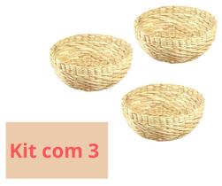Kit 3 Cuia Palha Taboa Rustico Organizador Mesa Posta Kit 3 Cuia Palha Taboa Rustico Organizador Mesa Posta