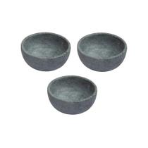 Kit 3 Cumbuca Pedra Sabão Tigela Bowl Para Caldo Sopa 300ml