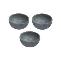 Kit 3 Cumbucas Pedra Sabão Bowl 300ML para Caldo e Sopa Industria São Jose