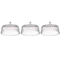 Kit 3 Cúpulas de Plástico 25cm Transparente para Bolos Tortas Doces Pratos Glassy Crippa Kit 3 Cúpulas de Plástico 25cm Transparente para Bolos Tortas Doces Pratos Glassy Crippa