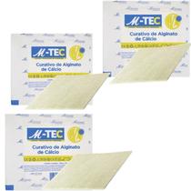 Kit 3 Curativo Alginato Calcio P/ Machucados E Lesões 10x10cm Kit 3 Curativo Alginato Calcio P/ Machucados E Lesões 10x10cm