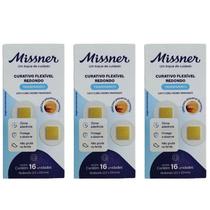 Kit 3 Curativo Flexível Redondo Transparente 16Un - Missner Kit 3 Curativo Flexível Redondo Transparente 16Un - Missner