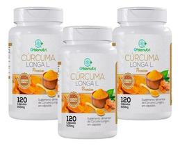 Kit 3 Cúrcuma Longa 360 Cápsulas Total - 500mg