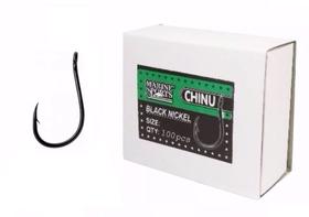 Kit 3 Cx Anzol Chinu Nº 7 Black Nickel Marine Sports - 300un