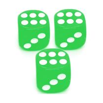 Kit 3 Dados Verde 6 Lados 1mm Orixás Umbanda Oxóssi Xangô Kit 3 Dados Verde 6 Lados 1mm Orixás Umbanda Oxóssi Xangô