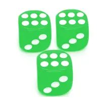 Kit 3 Dados Verde 6 Lados 1mm Orixás Umbanda Oxóssi Xangô Kit 3 Dados Verde 6 Lados 1mm Orixás Umbanda Oxóssi Xangô