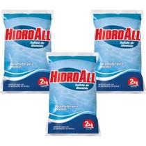 Kit 3 Decantador Impurezas Sulfato De Alumínio Hidroall 2kg Kit 3 Decantador Impurezas Sulfato De Alumínio Hidroall 2kg