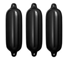 Kit 3 Defensa Inflável Polyform Preta G4 17,0X59,5 cm Lancha