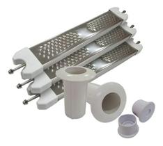 Kit 3 Degrau Escada Inox+ 2 Chumbador +4 Borracha Kit 3 Degrau Escada Inox+ 2 Chumbador +4 Borracha