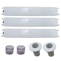 Kit 3 Degraus Abs Reposição Escada Piscina Antiderrapante - Supera Inox & Lazer