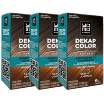 Kit 3 DekapColor Yama Removedor De Coloração Capilar Cabelo Profissional Sem Amonia 120ml