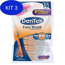 Kit 3 Dentek Interdental Easy Brush Regular 16 Unid