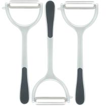 Kit 3 Descascadores de Legumes Manual Inox Wolff 18cm Antiderrapante Chef Pro Kit 3 Descascadores de Legumes Manual Inox Wolff 18cm Antiderrapante Chef Pro