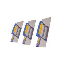Kit 3 Desempenadeiras Cabo Fechado Inox 12x30 - Castor Kit 3 Desempenadeiras Cabo Fechado Inox 12x30 - Castor