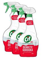 kit 3 Desengordurante Cif Derrete Gordura Gatilho 500ML