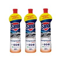 Kit 3 Desengurdurante Limpador Squeeze Original Sanol 500ml