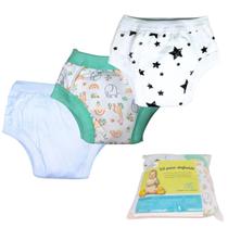 Kit 3 Desfralde Bebê Treinamento SafariV / Branco / Estrela