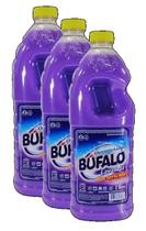 kit 3 Desinfetante Búfalo LAVANDA Bactericida Limpeza 2 Litros