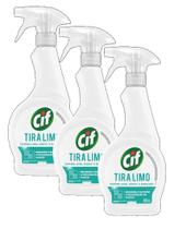 kit 3 Desinfetante de Banheiro Especialista Cif Tira Limo Com Cloro Gatilho 500ml