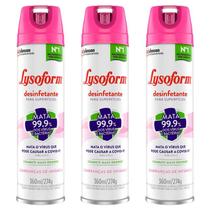 Kit 3 Desinfetante Lysoform Aerossol Lembrança de Infância 360ml
