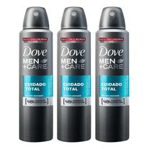 Kit 3 Desod Aerossol Dove Men Care Cuidado Total 150ml