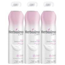 Kit 3 Desodorante Aerossol Herbíssimo Care Sem Álcool Hibisco 150Ml Dana