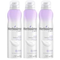 Kit 3 Desodorante Aerossol Herbíssimo Care Sem Álcool Lavanda 150Ml Dana