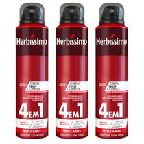 Kit 3 Desodorante Aerossol Herbíssimo Volcano 150 Ml - Dana