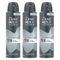 Kit 3 Desodorante Antitranspirante Aerosol Dove Sem Perfume 150ml cada