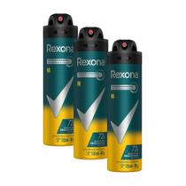 Kit 3 Desodorante Antitranspirante Aerosol Masculino Rexona V8 72 horas 150ml Kit 3 Desodorante Antitranspirante Aerosol Masculino Rexona V8 72 horas 150ml