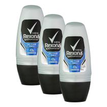 Kit 3 Desodorante Antitranspirante Rexona Men Active Roll-on com 50ml