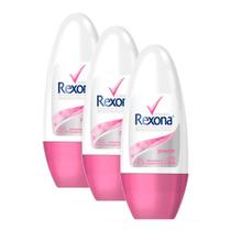 Kit 3 Desodorante Antitranspirante Rexona Powder Women Roll-on 50ml
