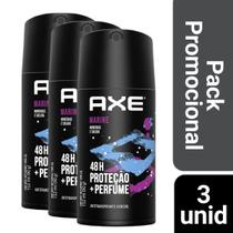 Kit 3 Desodorante Axe Marine 48h 150ml