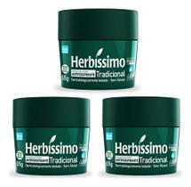 Kit 3 Desodorante Creme Herbissimo Tradicional