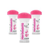 Kit 3 Desodorante Creme Herbissimo Twist Bio Protect Híbisco Proteção 48H 45g