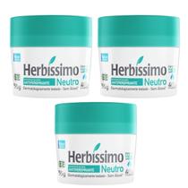 Kit 3 Desodorante Creme Neutro Herbíssimo 55G - Dana