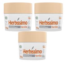 Kit 3 Desodorante Creme Vanilla Herbíssimo 55G - Dana