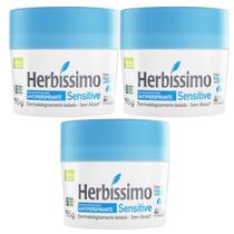 Kit 3 Desodorante Cremoso Sensitive Herbíssimo 55G - Dana