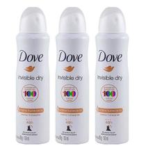 Kit 3 Desodorante Dove Aerosol Feminino Dove Invisible Dry 150ml cada