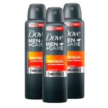 Kit 3 Desodorante Dove Men + Care Antibac Aerosol Antitranspirante 48h com 150ml