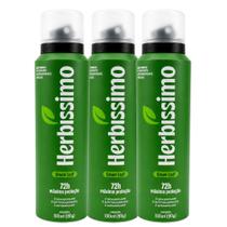 Kit 3 Desodorante Herbíssimo Care Masculino Green Leaf 150ml - Dana