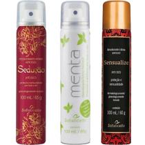Kit 3 Desodorante Intimo Feminino Sedução Sensualize Menta