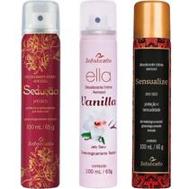 Kit 3 Desodorante Intimo Feminino Sedução Sensualize Vanilla