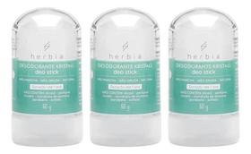 Kit 3 Desodorante Kristall 60g Hérbia Kit 3 Desodorante Kristall 60g Hérbia
